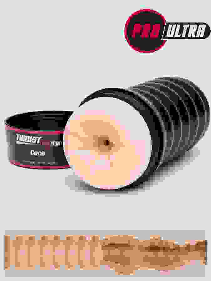 THRUST Pro Ultra Coco Ribbed and Dotted Ass Cup, Flesh Pink, hi-res
